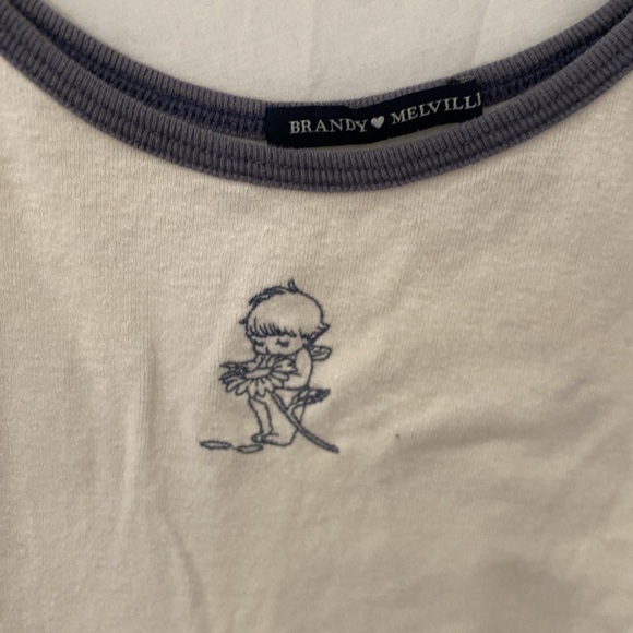 Brandy Melville white blue cherub Tank top one size - Picture 2 of 4